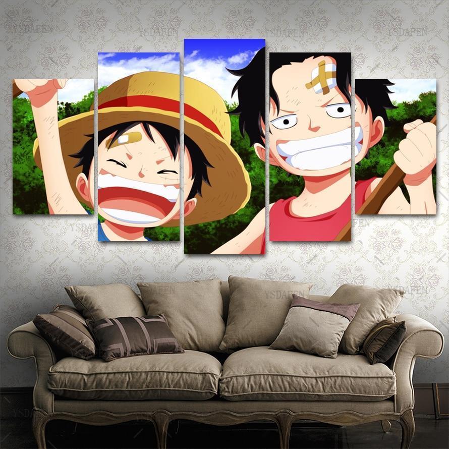 One Piece Cartoon Anime Canvas Wall Art