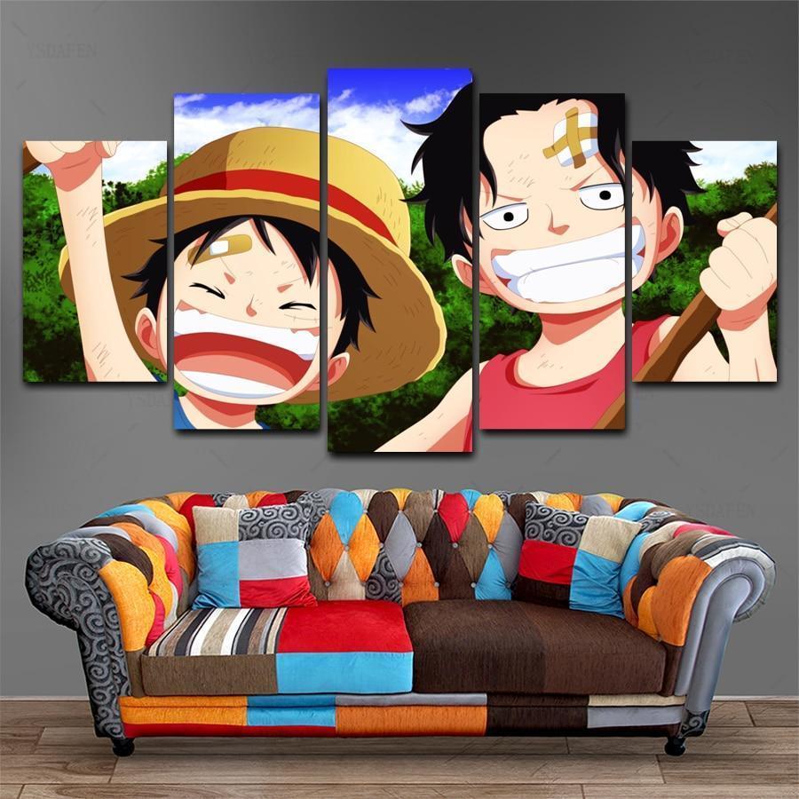 One Piece Cartoon Anime Canvas Wall Art