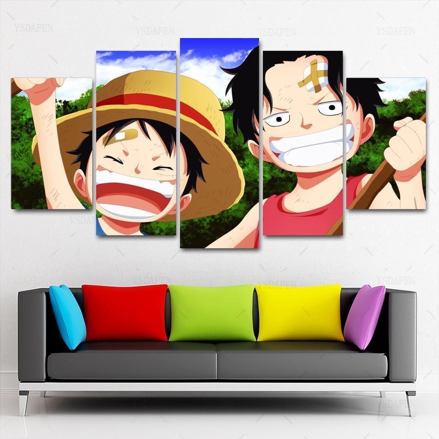 One Piece Cartoon Anime Canvas Wall Art