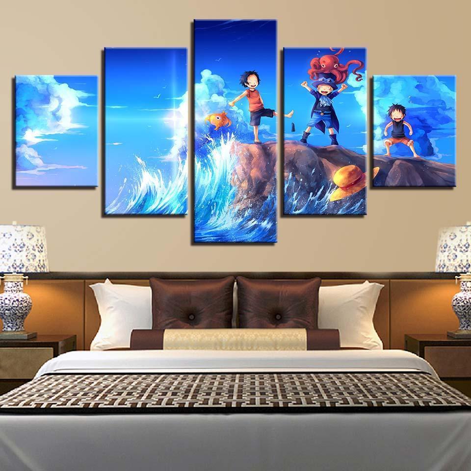 One Piece Cartoon Picture Anime Canvas Wall Art