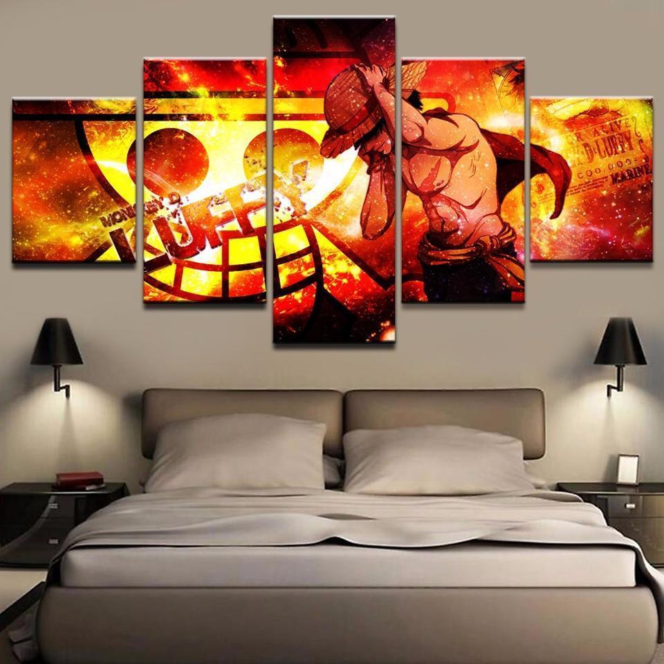 One Piece Cool Luffy Anime Canvas Wall Art