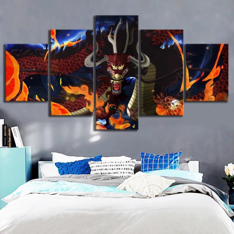 One Piece Kaido Dragon Wano Anime Canvas Wall Art