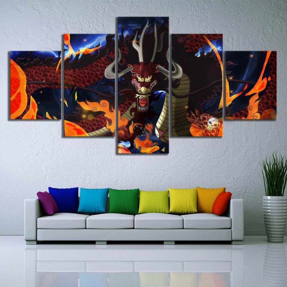 One Piece Kaido Dragon Wano Anime Canvas Wall Art