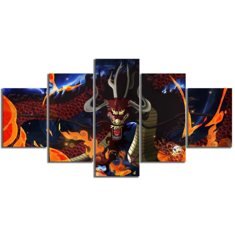 One Piece Kaido Dragon Wano Anime Canvas Wall Art