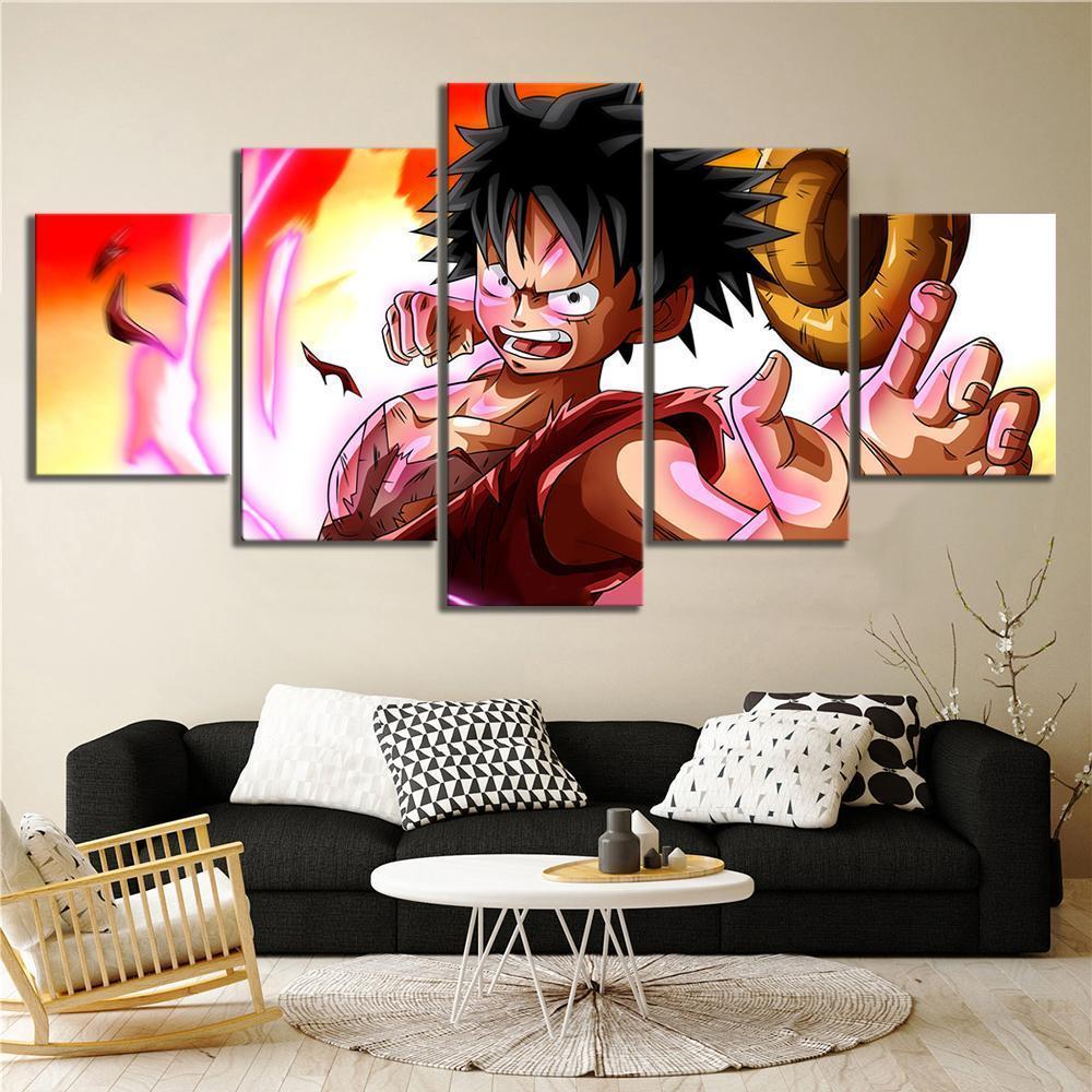 One Piece: Kungfu Luffy  Anime Canvas Wall Art