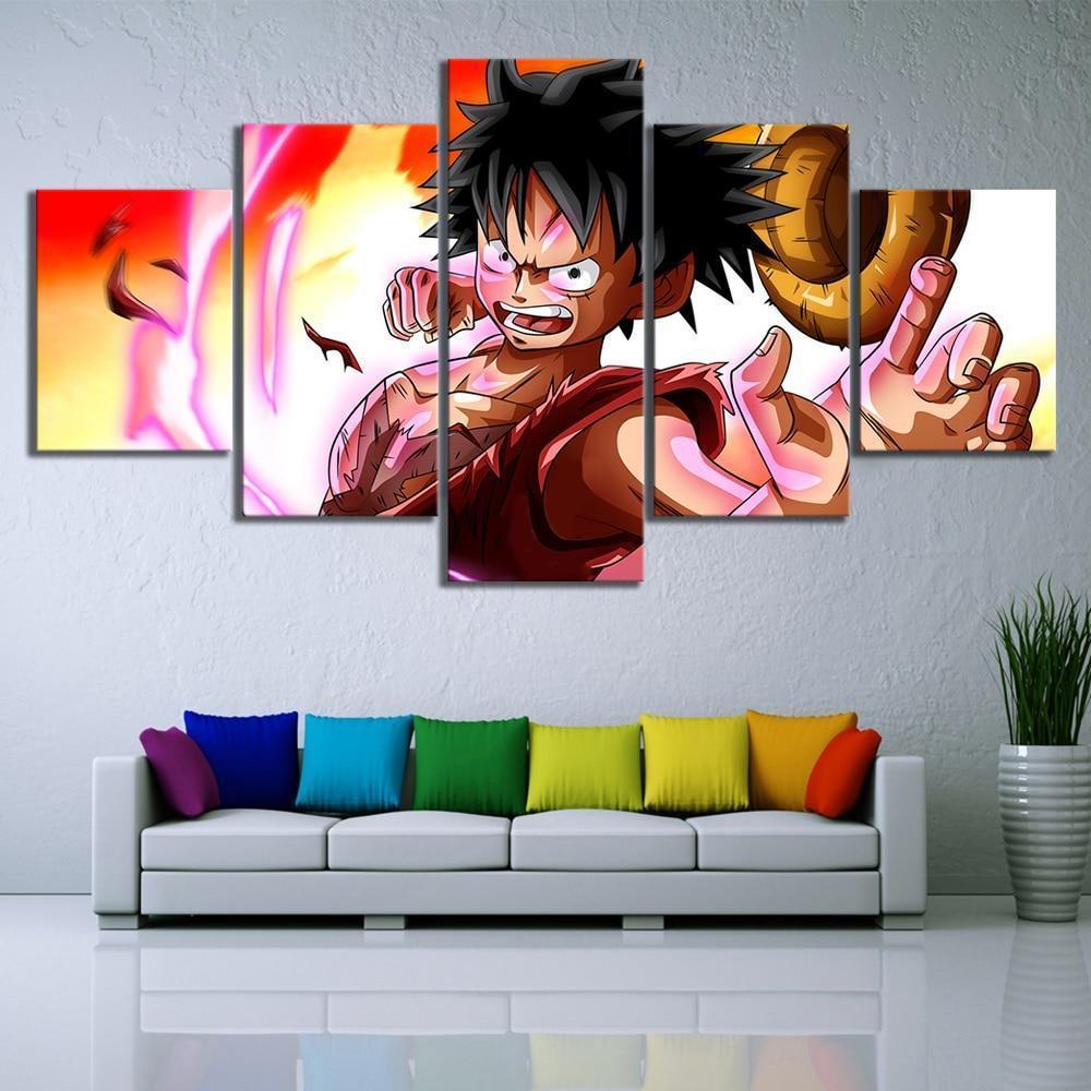 One Piece: Kungfu Luffy  Anime Canvas Wall Art