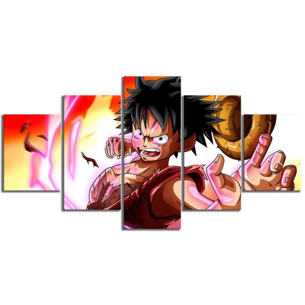 One Piece: Kungfu Luffy  Anime Canvas Wall Art