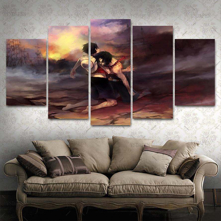 One Piece: Luffy And Ace Anime Canvas Wall Art