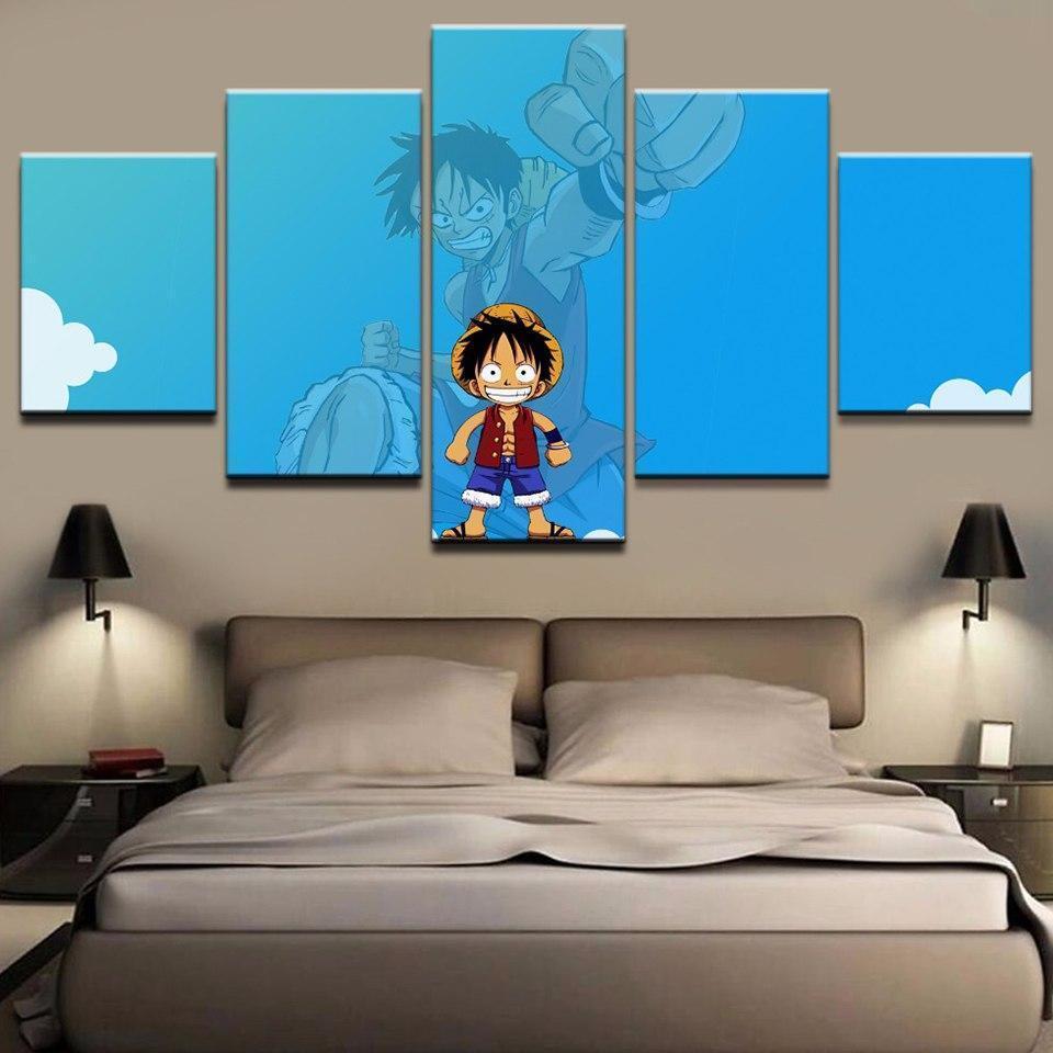 One Piece: Luffy Minion Anime Canvas Wall Art
