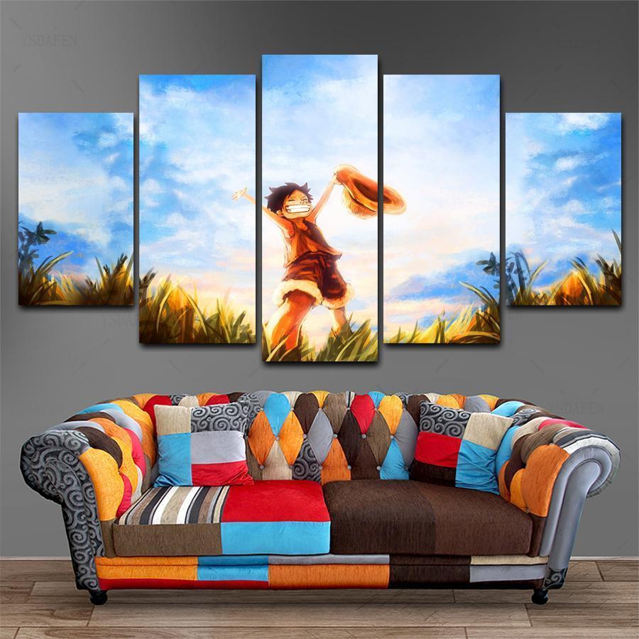 One Piece:Luffy Minion Picture Anime Canvas Wall Art