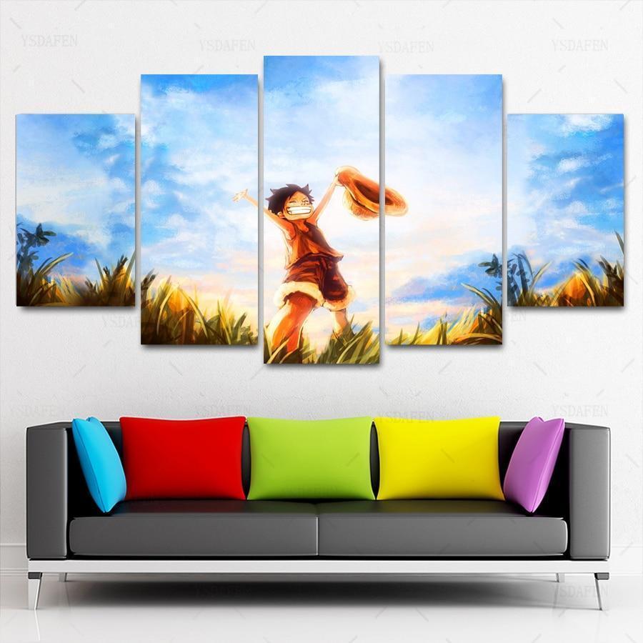 One Piece:Luffy Minion Picture Anime Canvas Wall Art