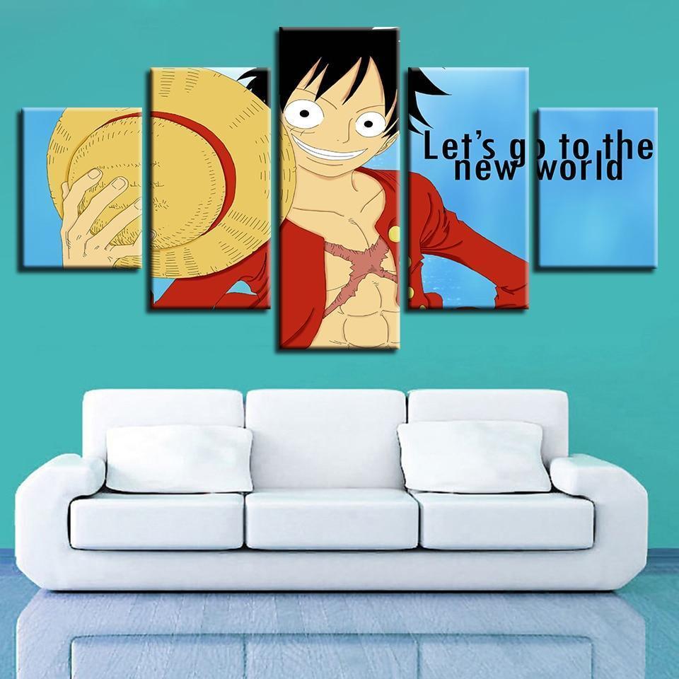 One Piece: Luffy's Quote Anime Canvas Wall Art