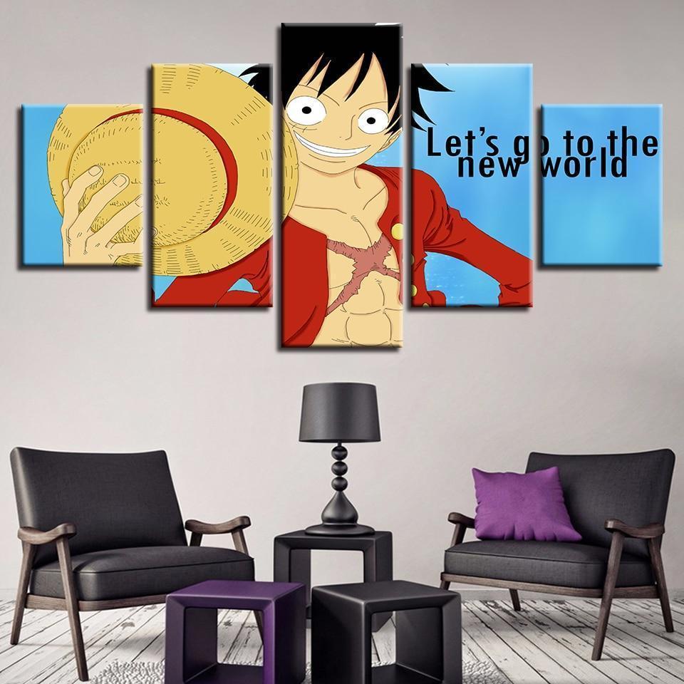 One Piece: Luffy's Quote Anime Canvas Wall Art