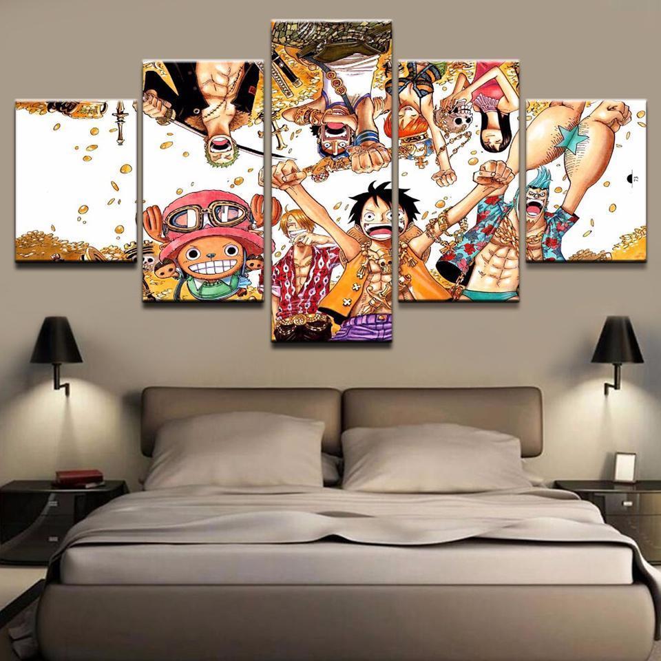 One Piece Main Characters 3 Anime Canvas Wall Art