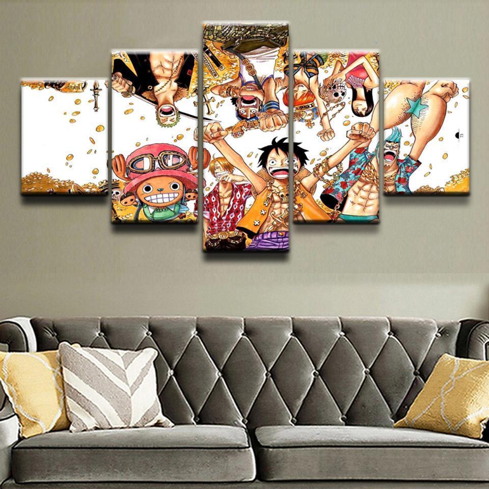 One Piece Main Characters 3 Anime Canvas Wall Art