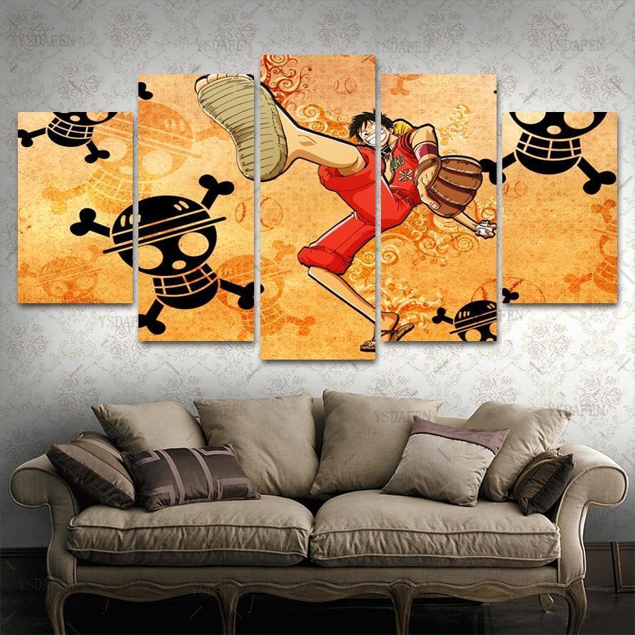 One Piece Play Rugby Anime Canvas Wall Art