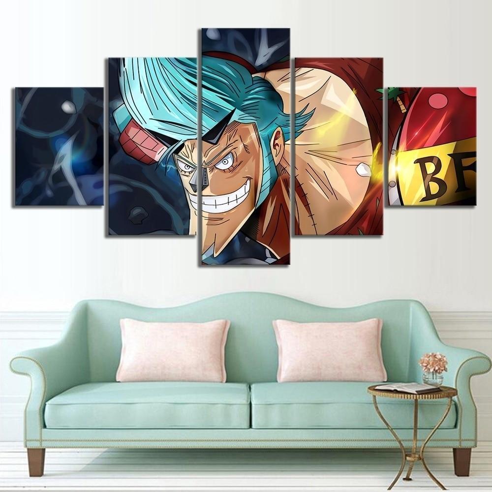 One Piece Robot Franky Anime Canvas Wall Art