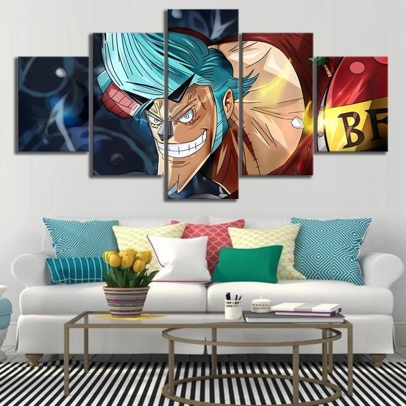 One Piece Robot Franky Anime Canvas Wall Art