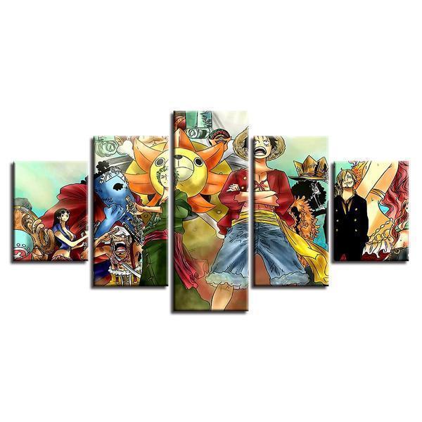 One Piece Straw Hat Crew Anime Canvas Wall Art