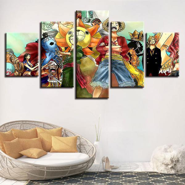One Piece Straw Hat Crew Anime Canvas Wall Art