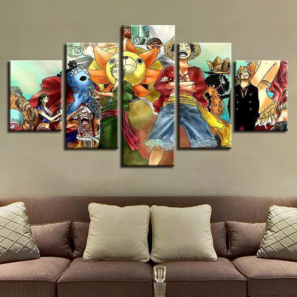 One Piece Straw Hat Crew Anime Canvas Wall Art