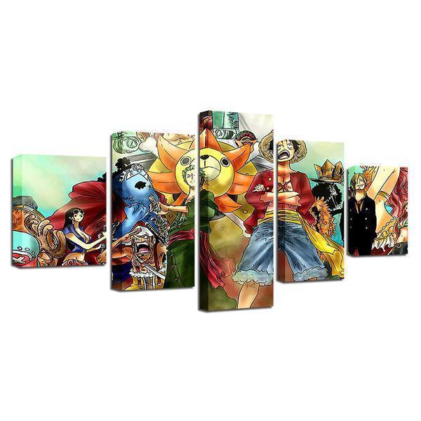One Piece Straw Hat Crew Anime Canvas Wall Art