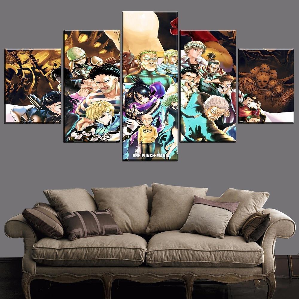 One Punch Man Characters 3 Anime Canvas Wall Art