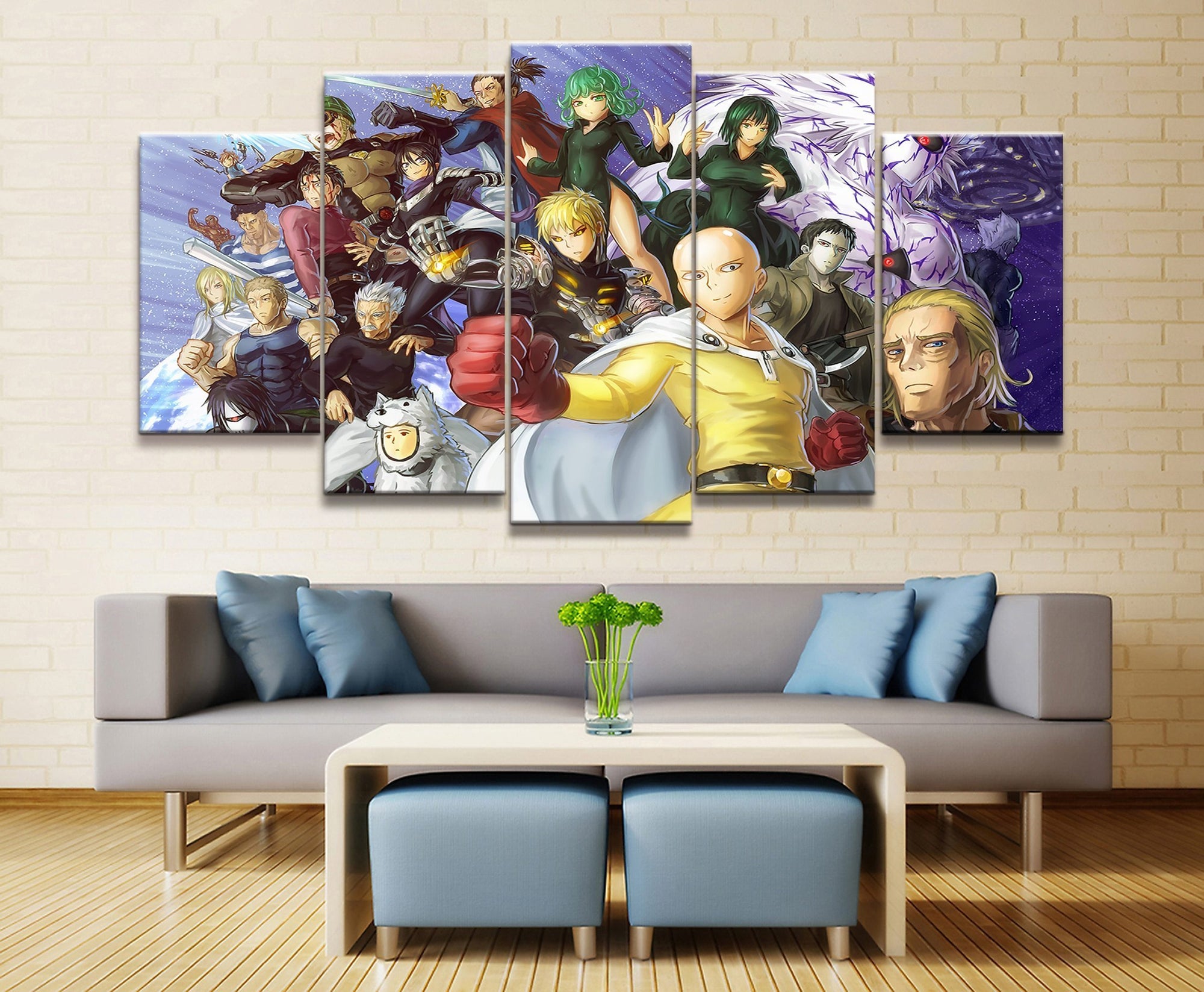 One Punch Man Characters 5 Anime Canvas Wall Art