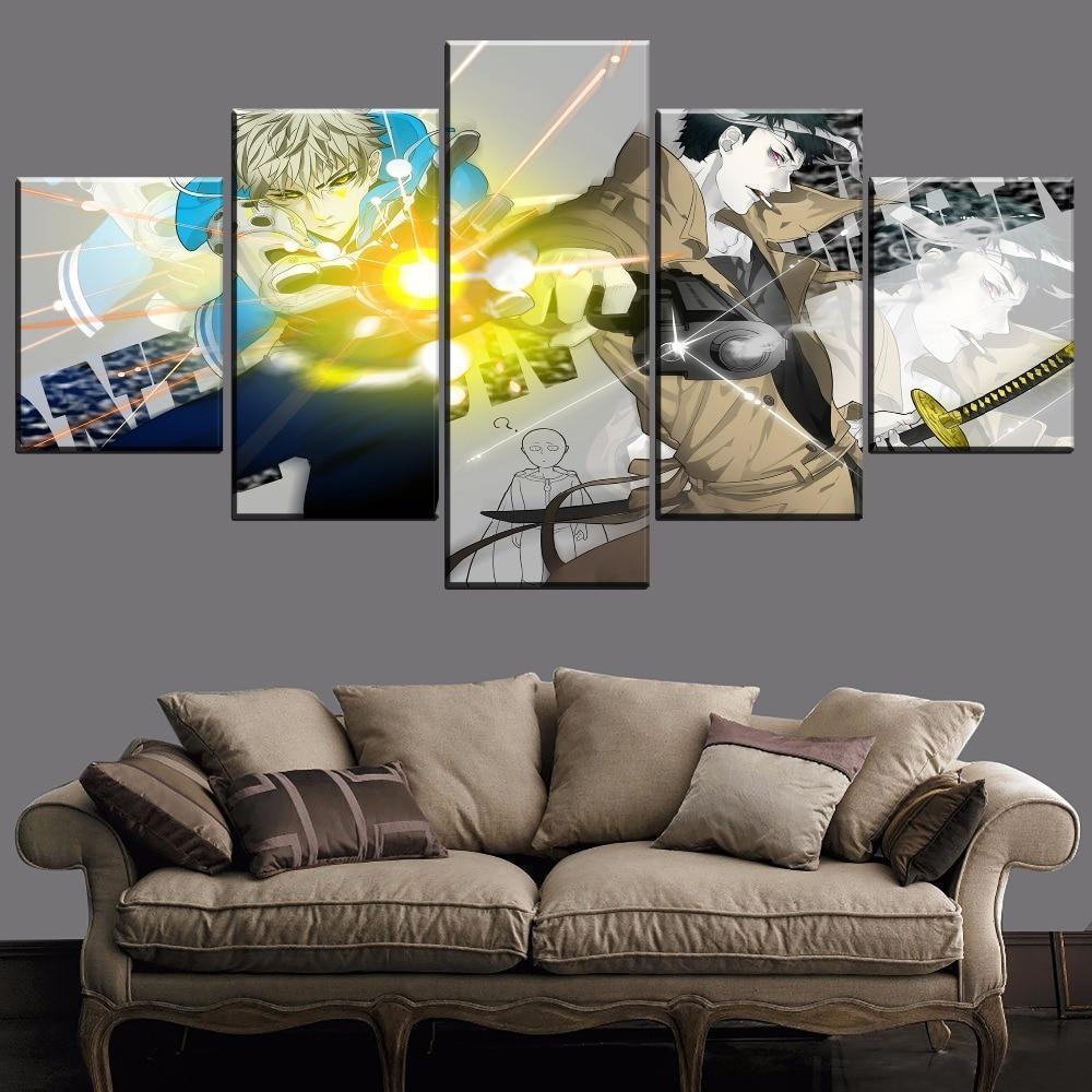 One Punch Man Genos And Zombieman 1 Anime Canvas Wall Art