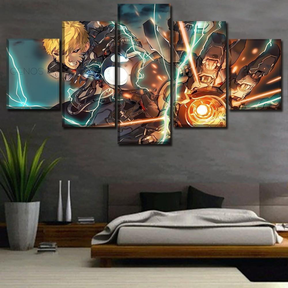 One Punch Man Genos 'Demon Cyborg' 3 Anime Canvas Wall Art