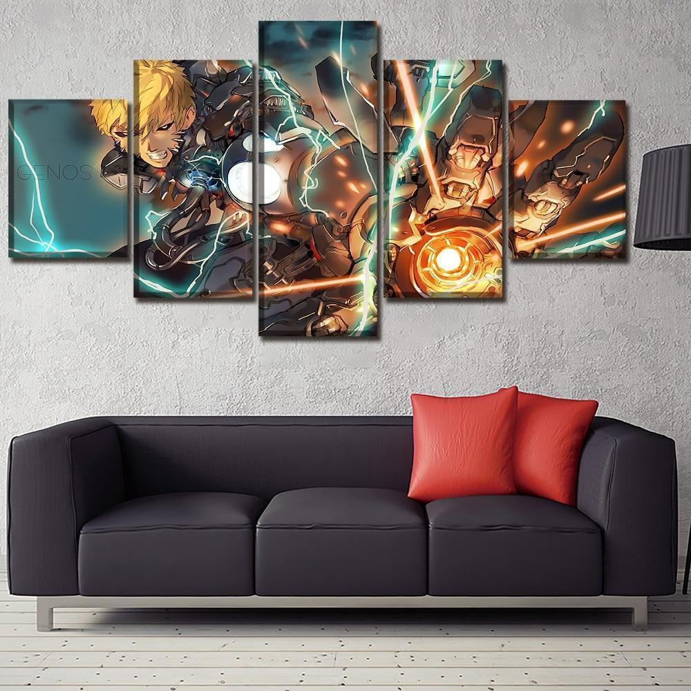 One Punch Man Genos 'Demon Cyborg' 3 Anime Canvas Wall Art