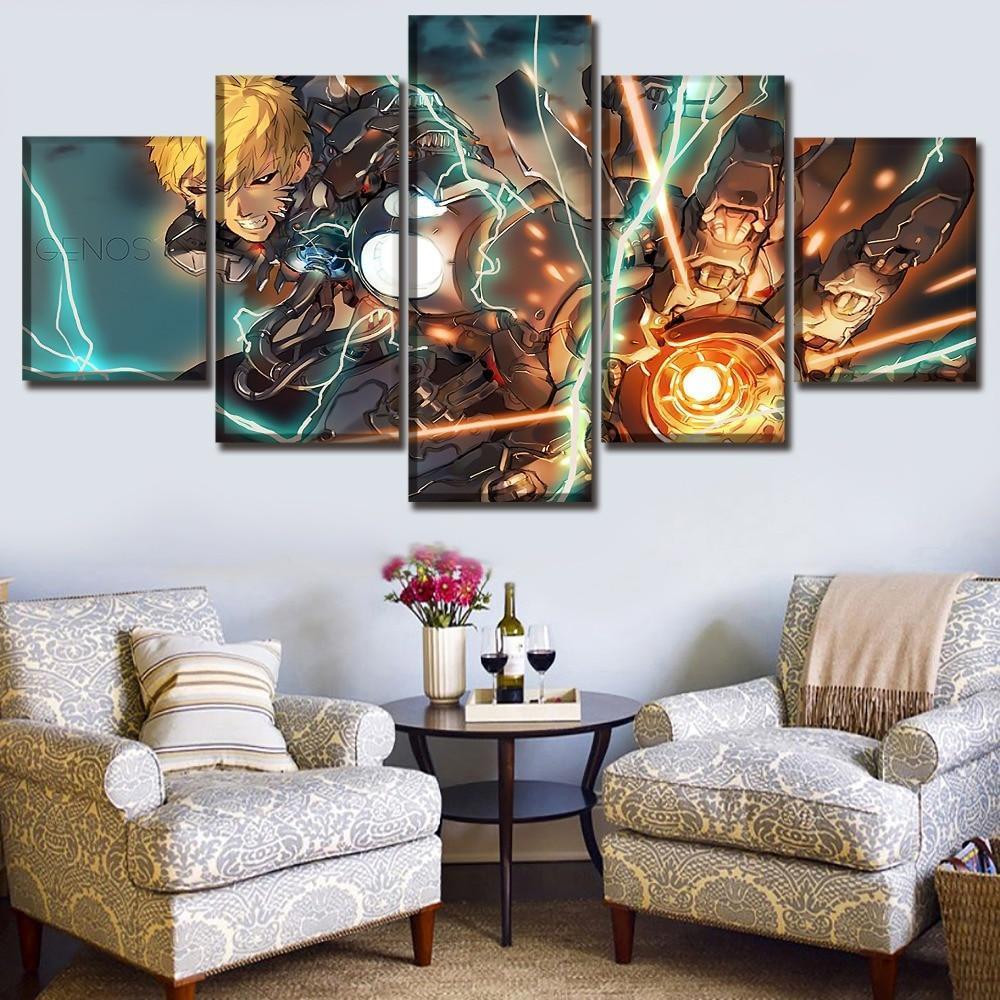 One Punch Man Genos 'Demon Cyborg' 3 Anime Canvas Wall Art