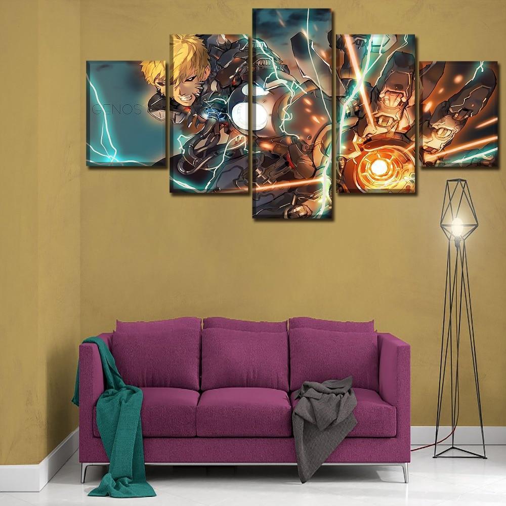 One Punch Man Genos 'Demon Cyborg' 3 Anime Canvas Wall Art