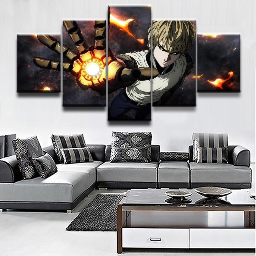 One Punch Man Genos 'Demon Cyborg' 6 Anime Canvas Wall Art