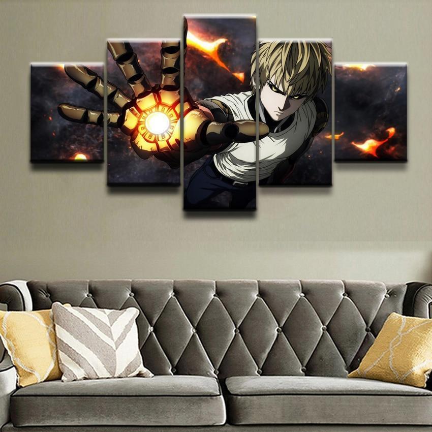 One Punch Man Genos 'Demon Cyborg' 6 Anime Canvas Wall Art