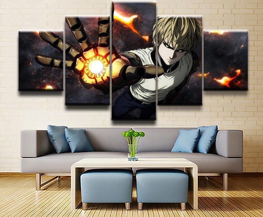 One Punch Man Genos 'Demon Cyborg' 6 Anime Canvas Wall Art