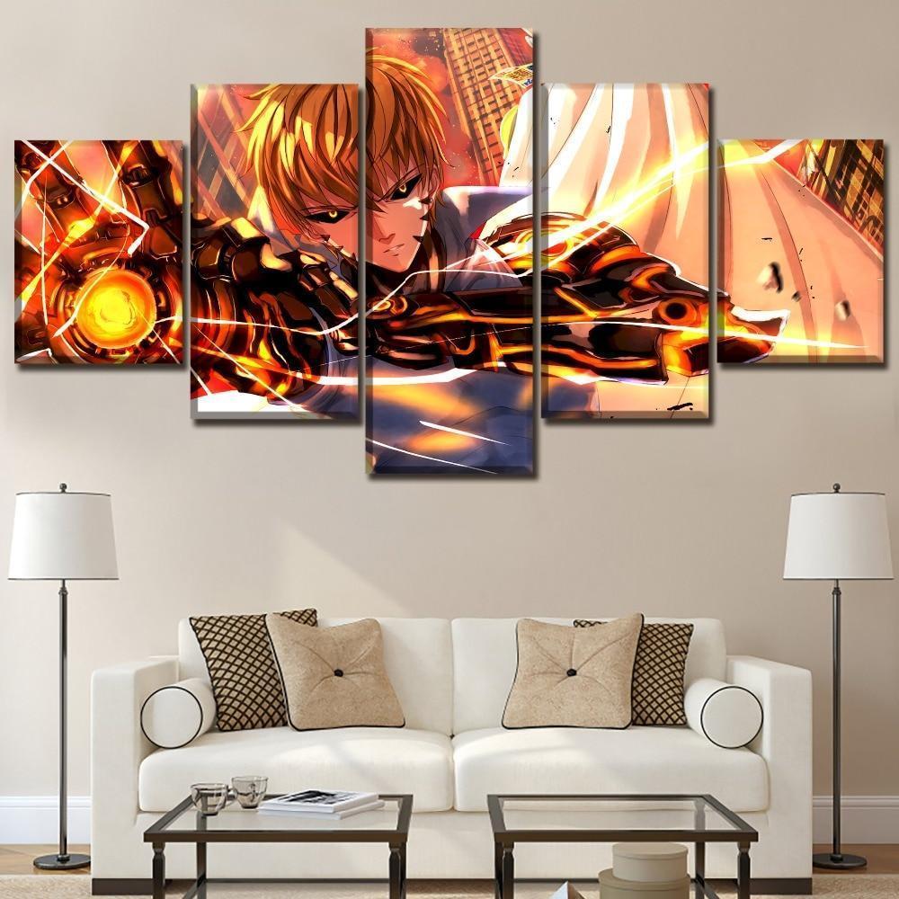 One Punch Man Genos 'Demon Cyborg' 7 Anime Canvas Wall Art