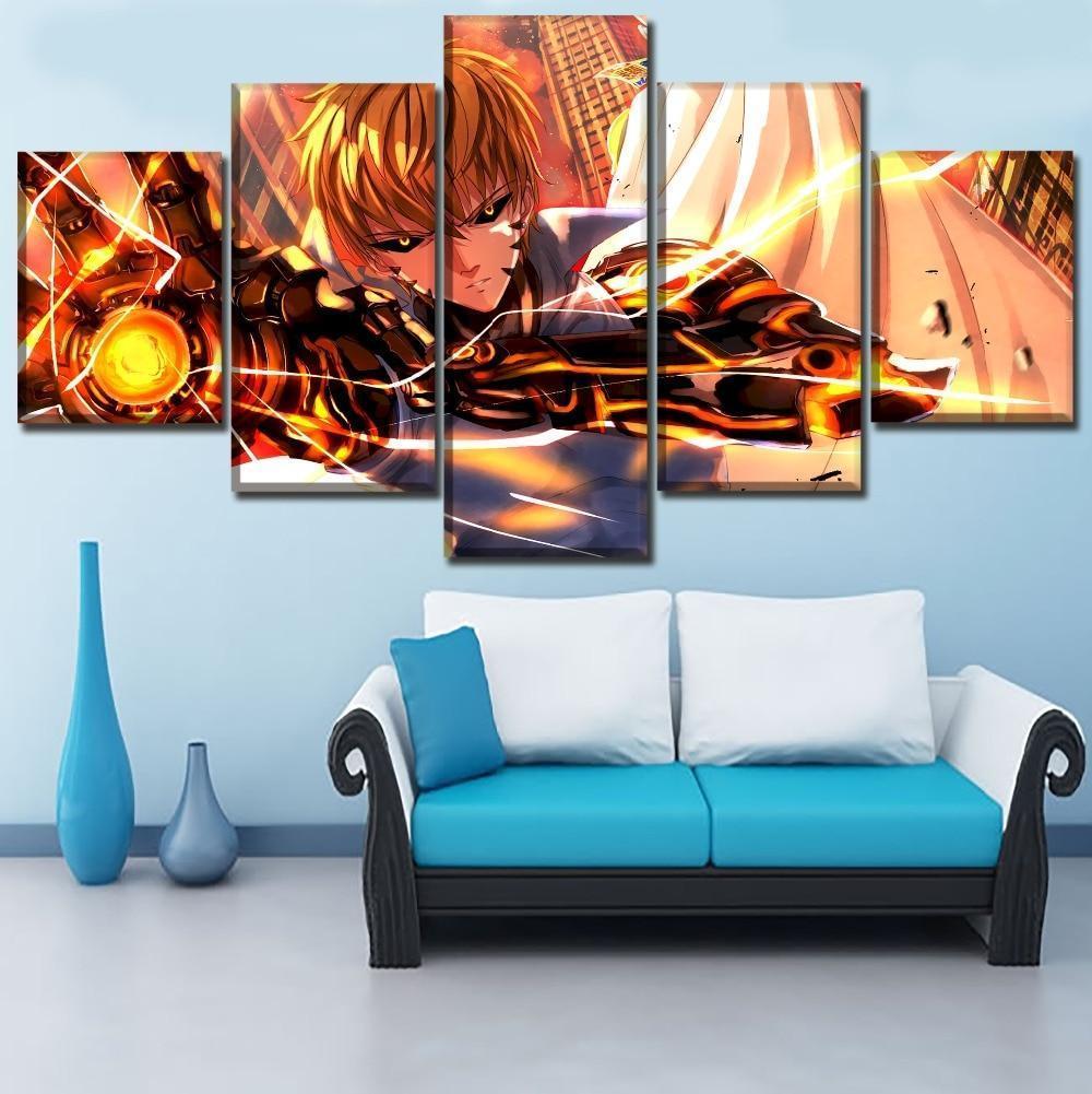 One Punch Man Genos 'Demon Cyborg' 7 Anime Canvas Wall Art