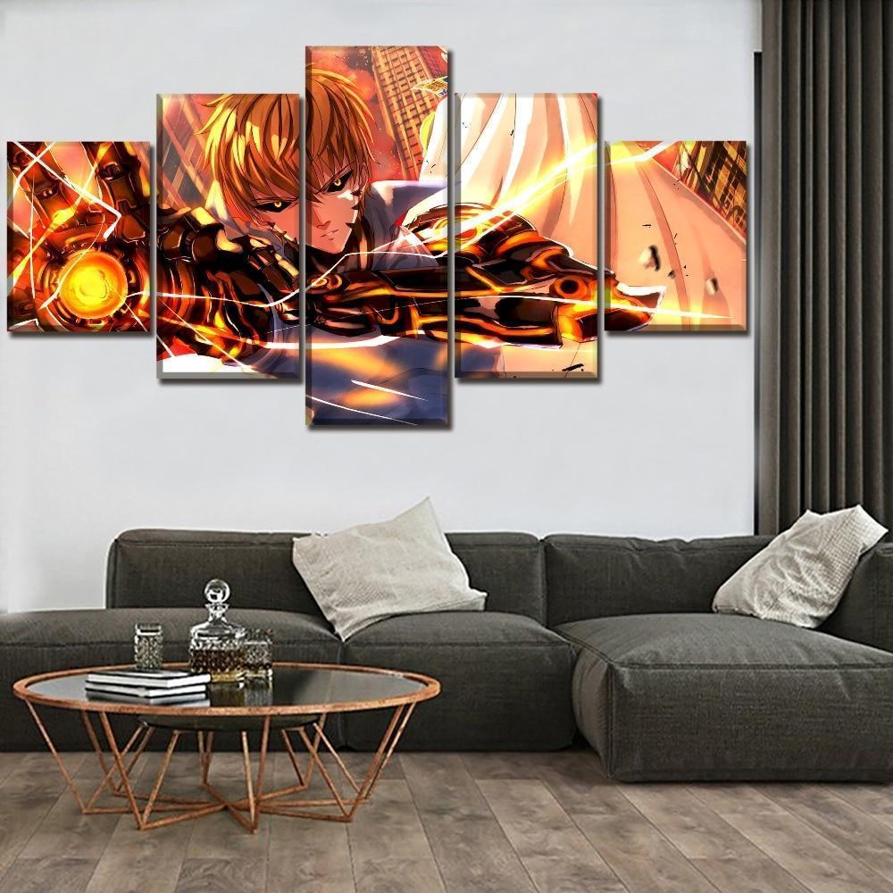 One Punch Man Genos 'Demon Cyborg' 7 Anime Canvas Wall Art