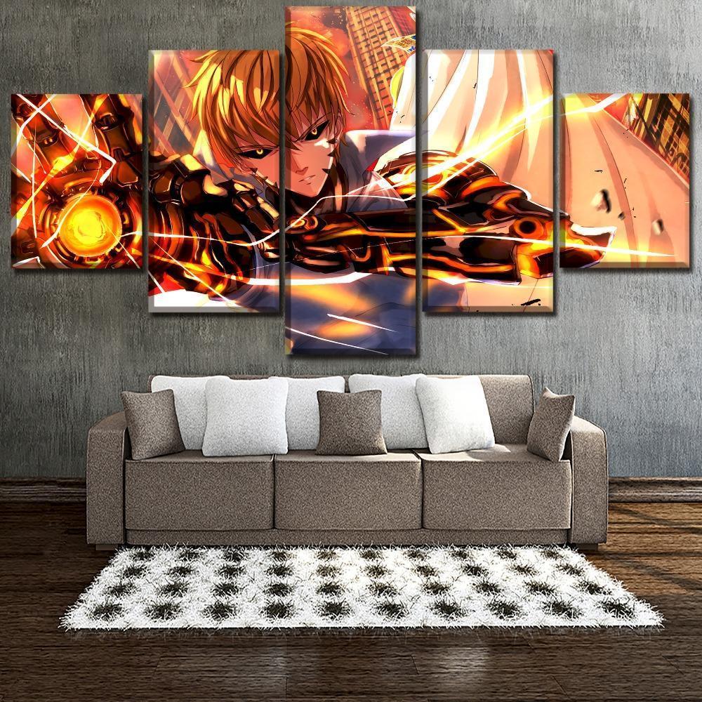 One Punch Man Genos 'Demon Cyborg' 7 Anime Canvas Wall Art