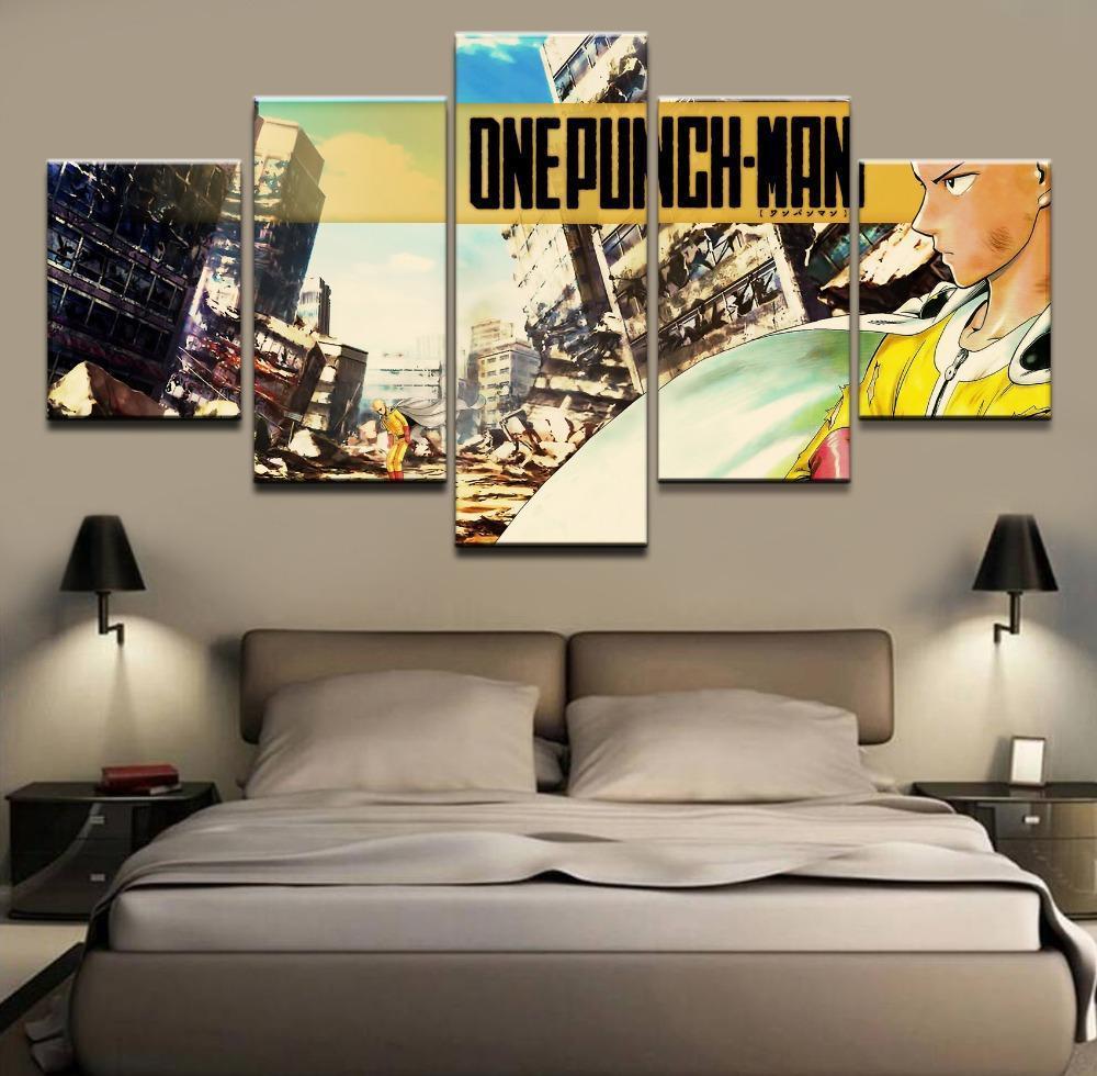 One Punch Man Saitama 'Caped Baldy' 10 Anime Canvas Wall Art