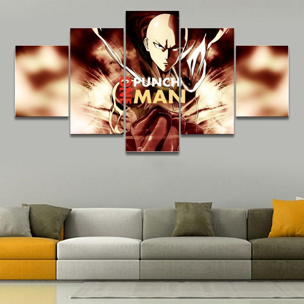 One Punch Man Saitama 'Caped Baldy' 2 Anime Canvas Wall Art