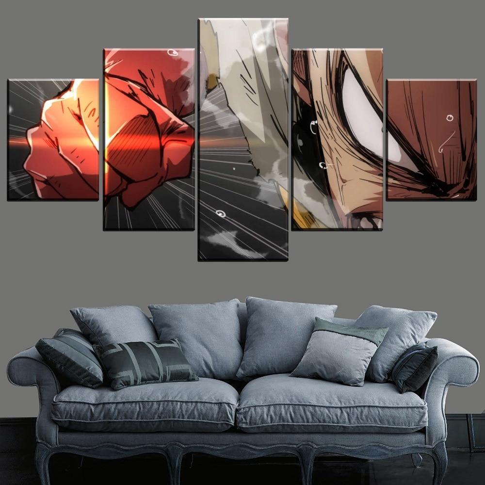 One Punch Man Saitama 'Caped Baldy' 4 Anime Canvas Wall Art
