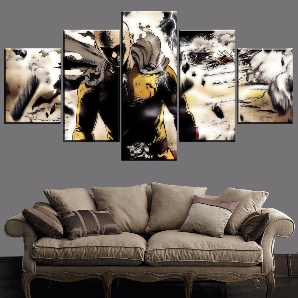 One Punch Man Saitama 'Caped Baldy' 5 Anime Canvas Wall Art