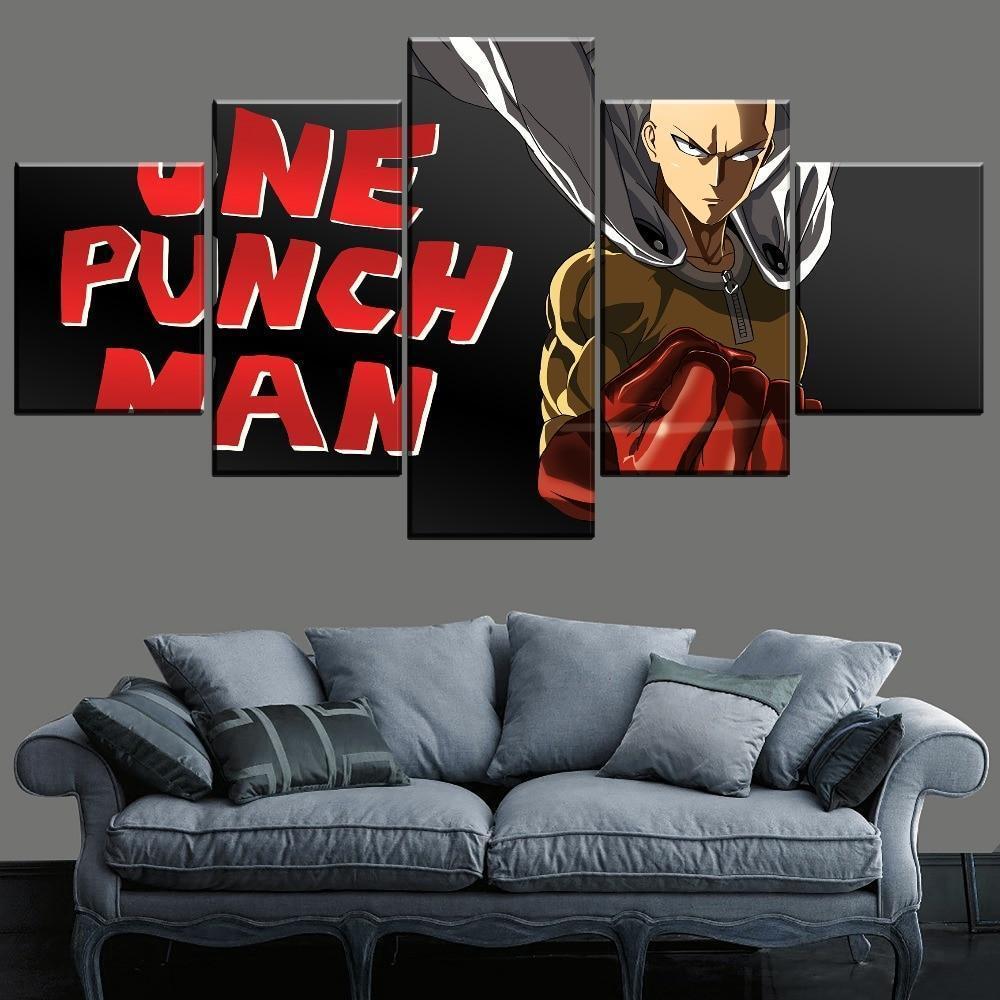 One Punch Man Saitama 'Caped Baldy' 7 Anime Canvas Wall Art