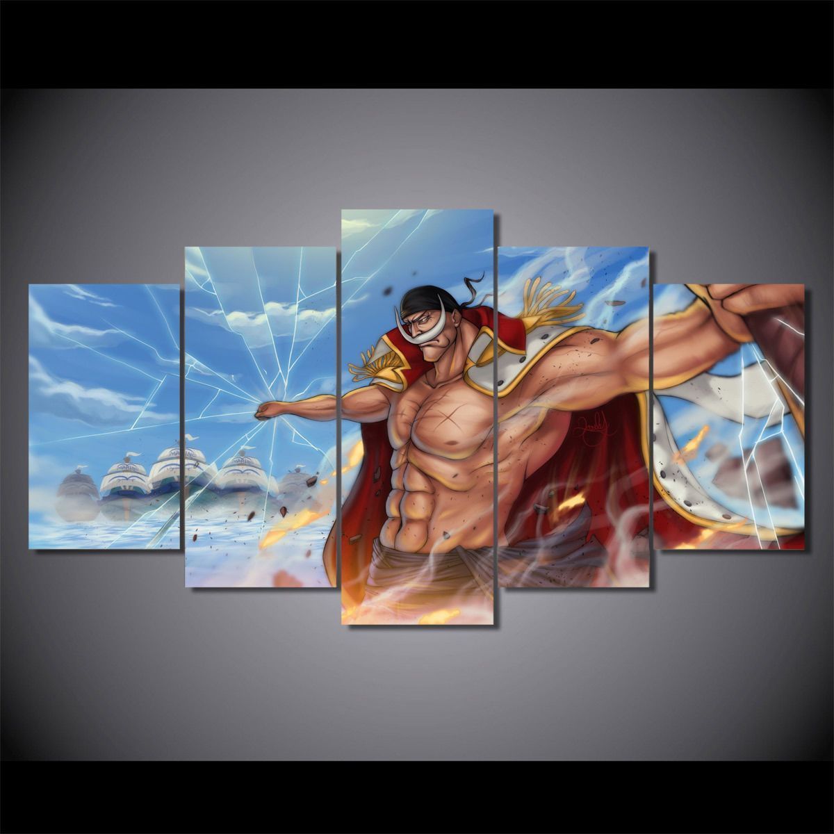 One Whitebeard Anime Canvas Wall Art