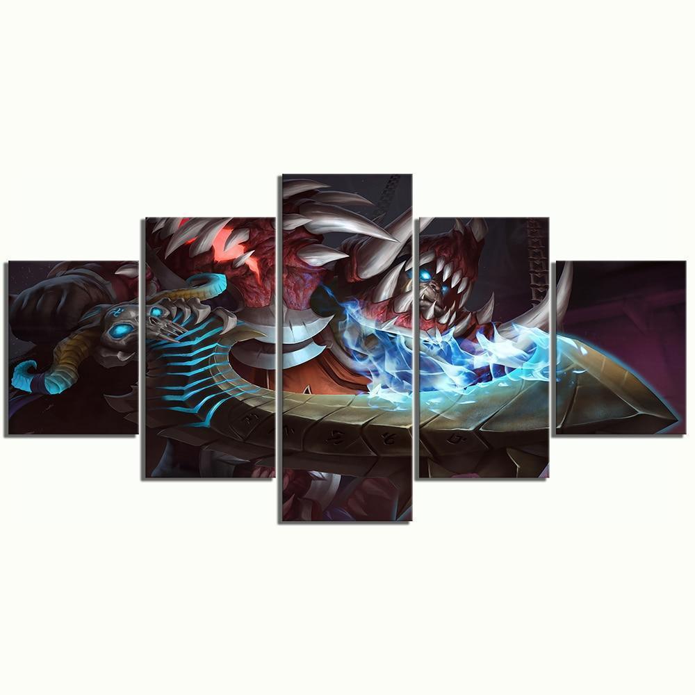 Orc Death Knight World of Warcraft Gaming Canvas Wall Art