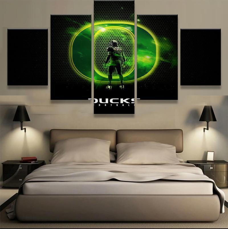 Oregon Ducks 1 Football Canvas Wall Art