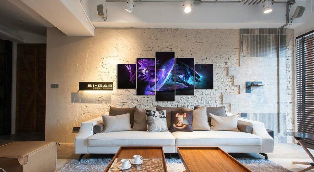 LOL League Of Legends Orianna/Kha'Zix Gaming Canvas Wall Art