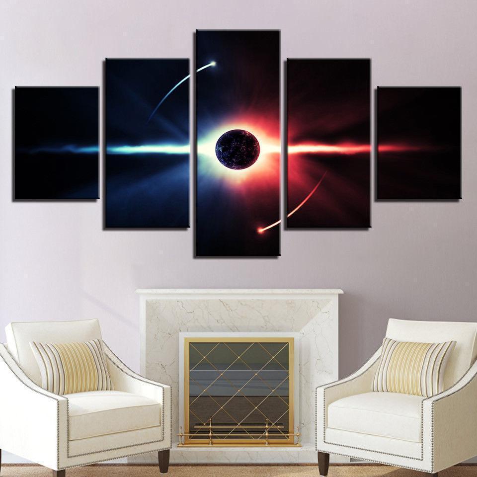 Outer Space Planet Space Canvas Wall Art